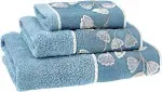 Zahari Home Capri Bathroom Towel Set 3 Piece Towel Bath Towel, Hand Towel and Wash Towel Modern Decor Beautiful Unique Design Stylish Bath Towel Sets Royal Blue Towel Set