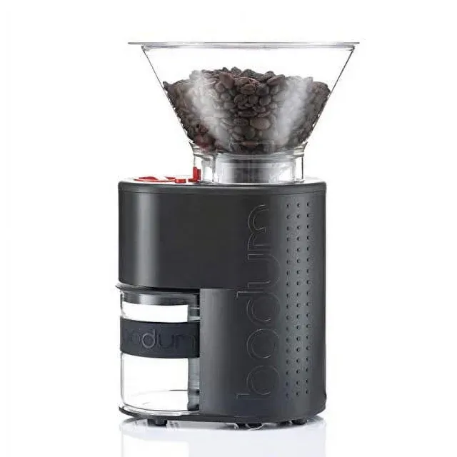 Bodum 11750-01US Bistro Burr Coffee Grinder, One Size, Black,Pure Black