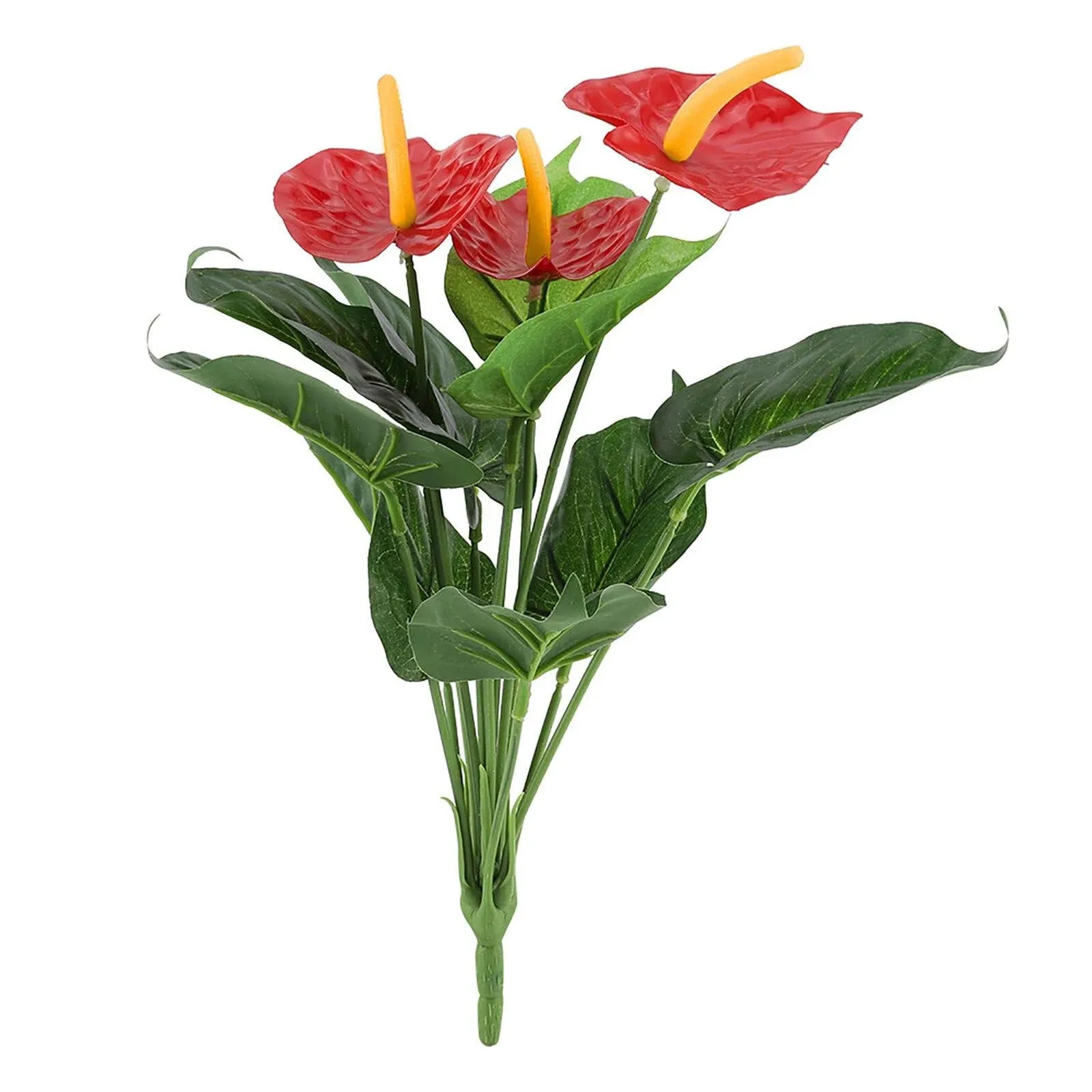 Yuehuam Plastic Artificial Plant Fake Red Lily Anthurium Flowers Bouquet Wedding ...