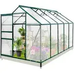 Eagle Peak 10x6x7 Polycarbonate and Aluminum Walk-In Hobby Greenhouse