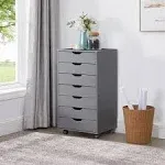 Naomi Home 6 Drawer Dresser, Tall Dressers for Bedroom, Kids Dresser with Wheels, Storage Shelves with Drawers, Small Dresser for Closet, Makeup