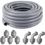 DWALE Liquid-Tight Conduit and Connector Kit,Flexible Non Metallic Liquid Tig...