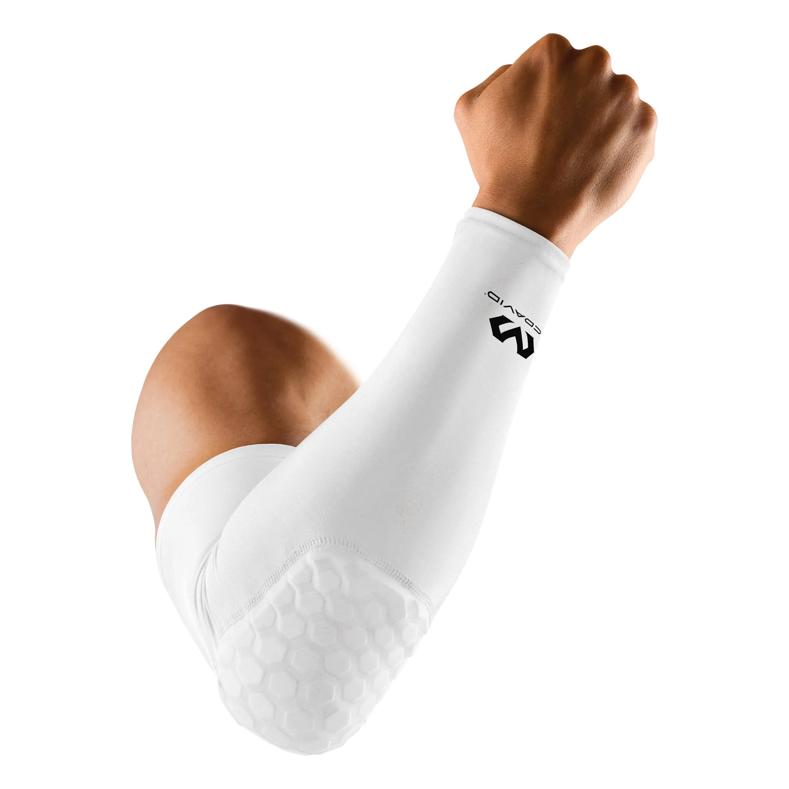 McDavid HexPad Power Shooter Arm Sleeve, White, Small