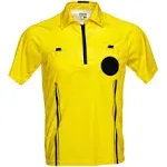 Murray Sporting Goods Pro-Style Soccer Referee Jersey - Short Sleeve | Officials Short Sleeve Soccer Referee Shirt (Yellow, Medium)