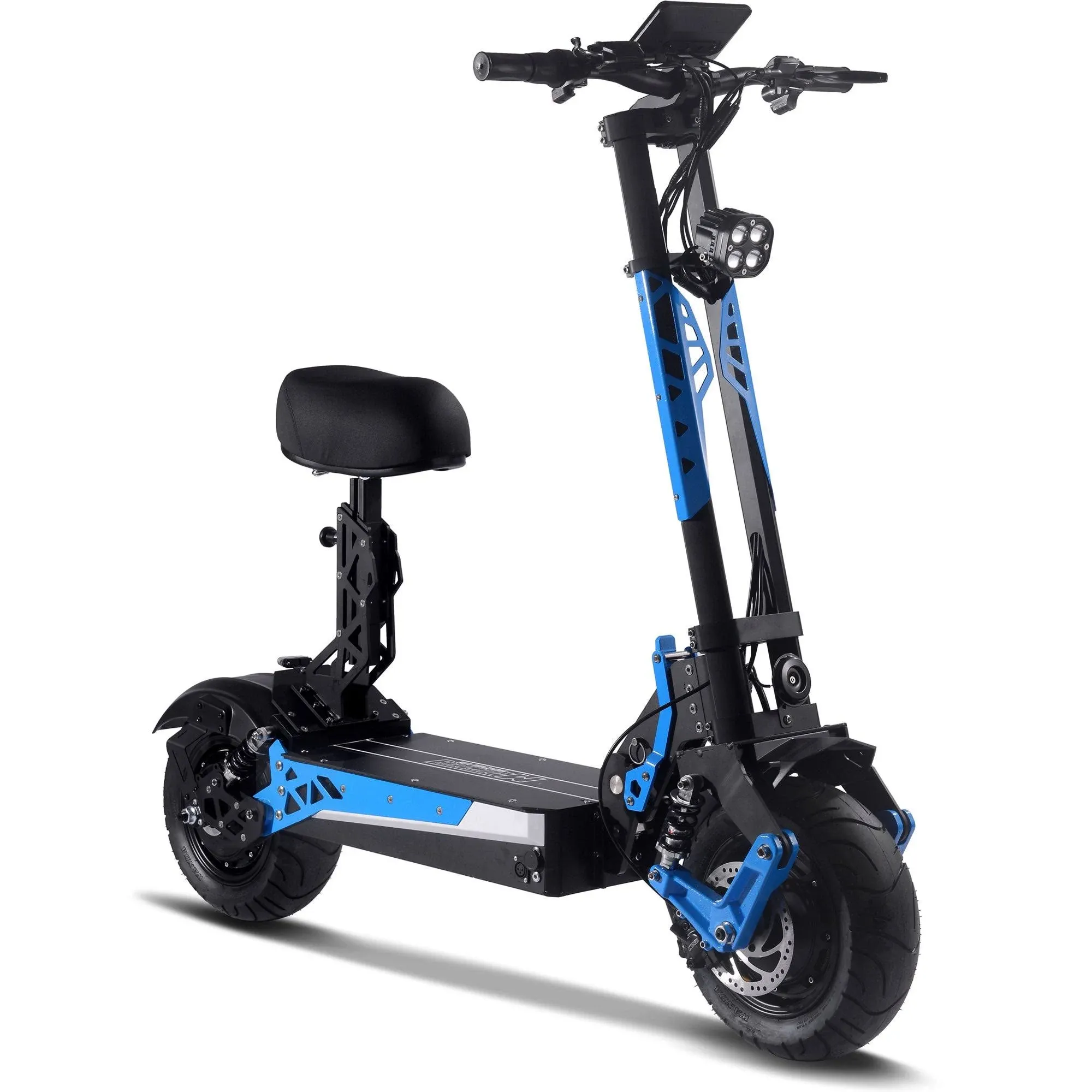 MotoTec - Switchblade 60V 4000W Lithium Electric Scooter Blue