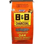 B&B Charcoal Briquets, Competition Oak - 17.6 lbs (8 kg)