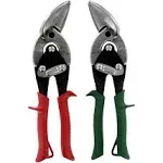 Left and Right Cut Offset Tin Cutting Shears with Forged Blade &amp; Comfort Grips