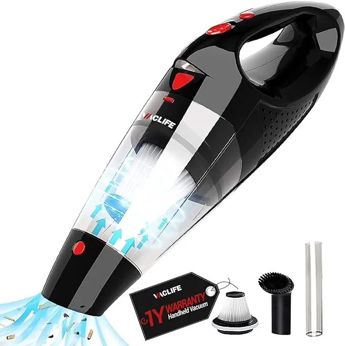 VacLife Handheld Vacuum, Car Vacuum Cleaner Cordless, Mini Portable Rechargeable ...