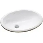 Kohler Caxton 17" Oval Undermount Bathroom Sink White