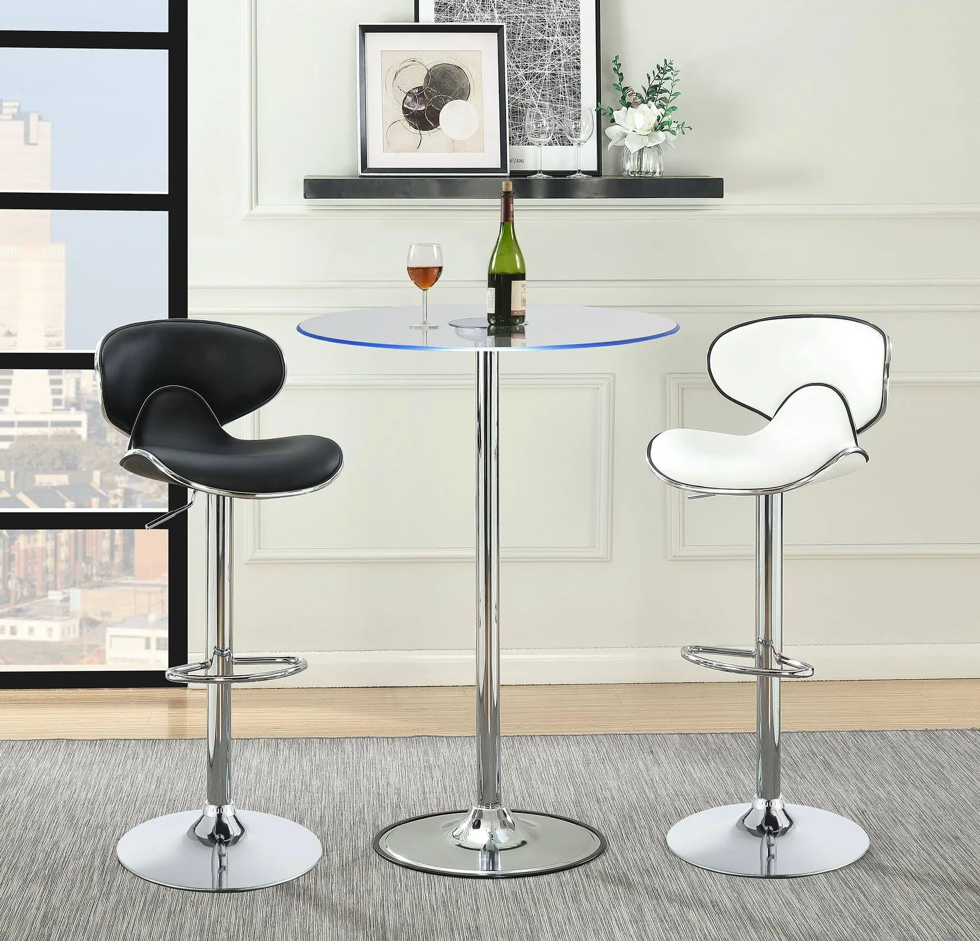 Coaster - Thea Led Bar Table (Chrome) - 122400