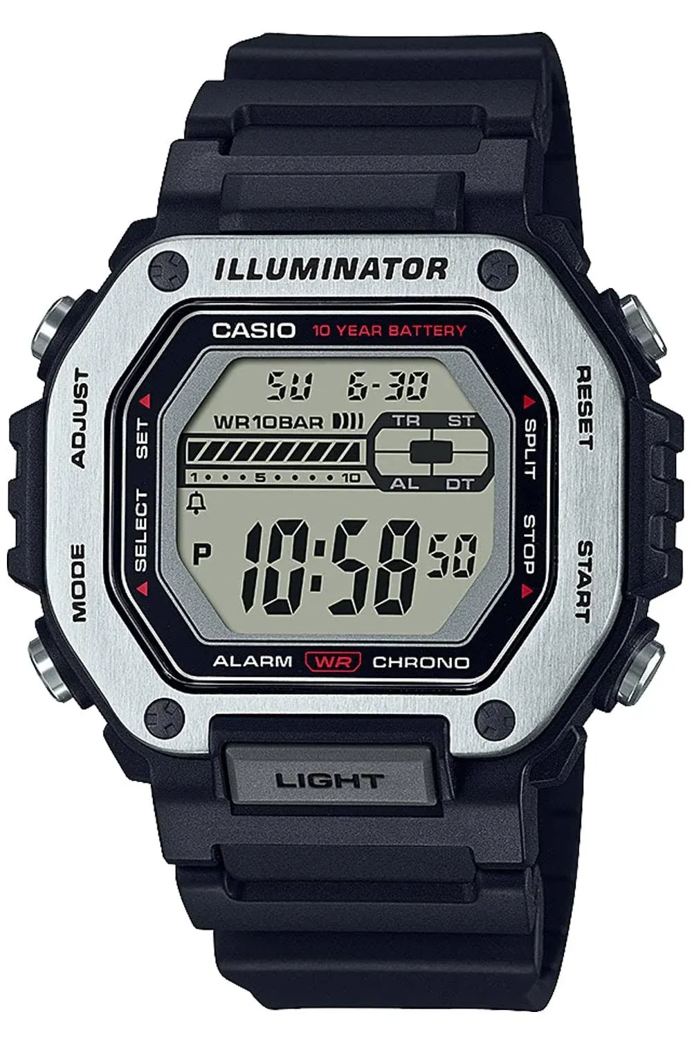 Casio MWD-110, DW-291 Watch, Casio Collection, Black (10 ATM Water Resistant), 1個, Newest Model