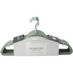 Simplify 25 Pack Slim Velvet Suit Hangers, Sage