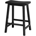 Winsome Wood Satori Black 24-in H Counter height Wood Bar Stool