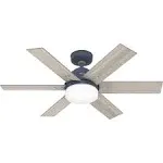 Hunter Pacer Ceiling Fan with LED Light - Indigo Blue - 44 in