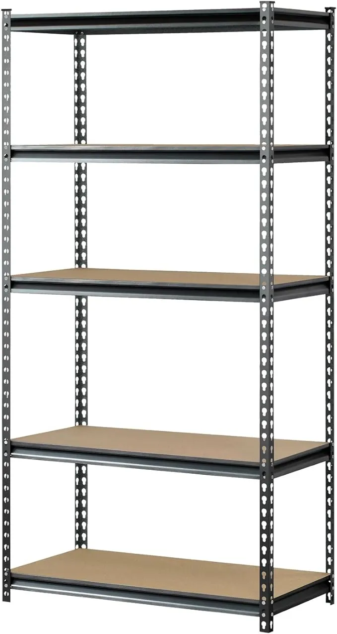 Muscle Rack 36"W x 18"D x 72"H Steel Shelving, 800 lbs. Capacity per Shelf; Silver