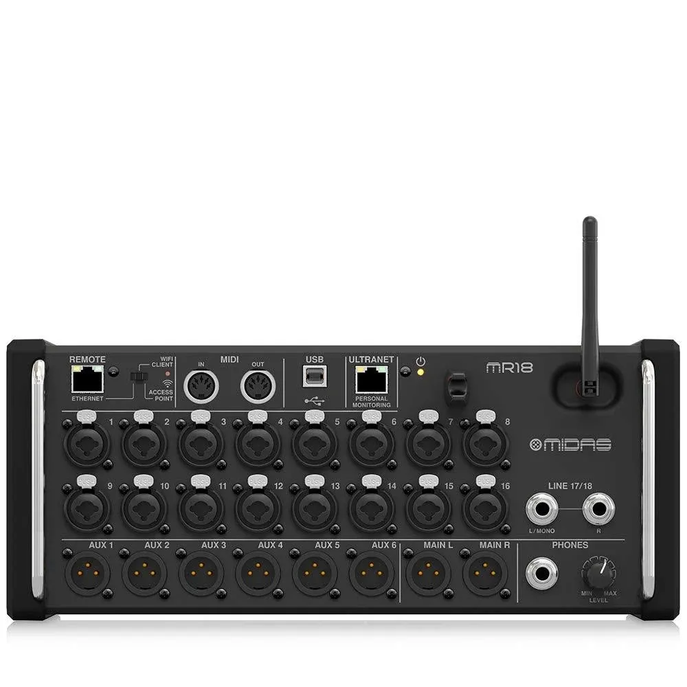 Midas MR18 18-Input Digital Mixer for iPad/Android Tablets