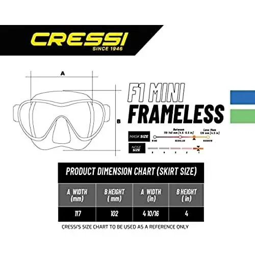 Cressi F1 Small, Clear