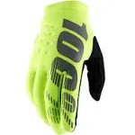 100% Brisker Gloves - Fluo Yellow - Large