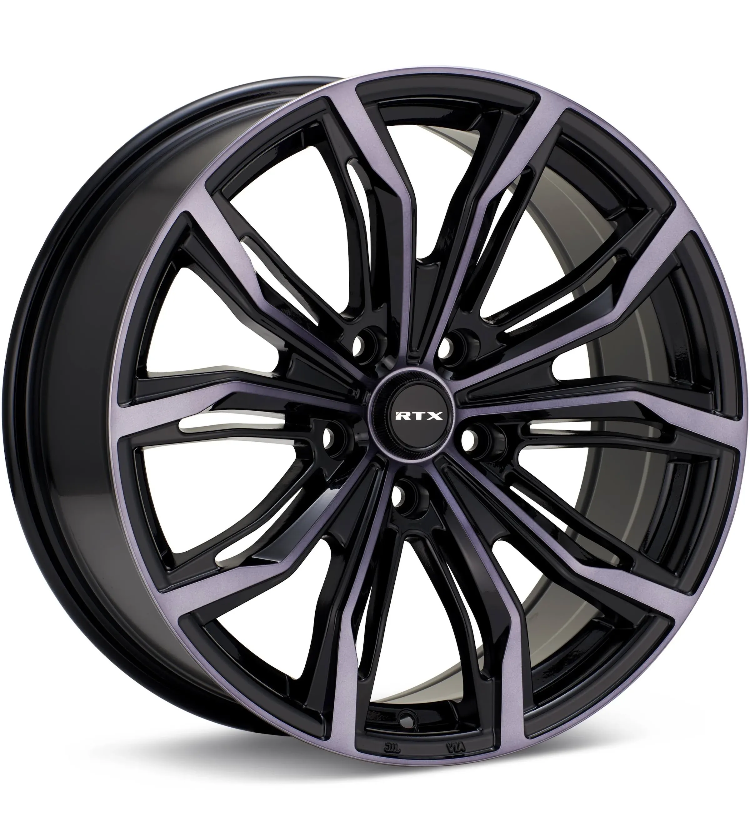 RTX Black Widow Wheel 17x7.5 5x114.3 42mm Black Machined Grey