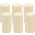 Stonebriar Collection Unscented Pillar Candles, White, 6-Pack, 3 in.