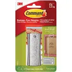 3M Command Sticky Nail Sawtooth Hanger, Silver