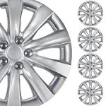 BDK (4-Pack) Premium 16" Wheel Rim Cover Hubcaps OEM Style for Toyota Camry Style Replacement Snap On Car Truck SUV Hub Cap - 16 inch Set