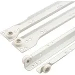 Prime-Line R 7212 Drawer Slide Kit – Replace Drawer Track Hardware – Self-Closing Design –Fits Most Bottom/ Side-Mounted Drawer Systems –19-3/4 In. Steel Tracks, Plastic Wheels, White (1 Pair)