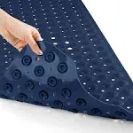 Yimobra Original Bath Tub Shower Mat Extra Long 16 x 40 16&#034; X 40&#034;, Navy Blue 