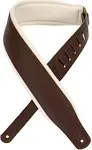 Levy 's 3" Top Grain Leather Guitar Strap - Brown