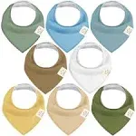 KeaBabies Organic Cotton Bandana Bibs - Daybreak