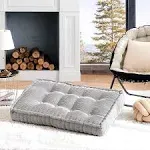 DormCo Rainha - Ultra Thick Tufted Floor Pillow - Gray