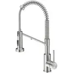 Kraus KFF-1610SFS, Bolden 2-in-1 Commercial Style Pull-Down Single Handle Water Filter Kitchen Faucet, Spot Free Stainless Steel