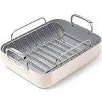 Caraway Perracotta Ceramic Non-Stick Roasting Pan with Rack