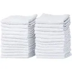 AmazonBasics Cotton Washcloths - 24-Pack White