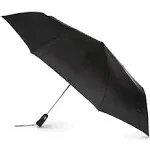 Totes Blue Line Golf Size Auto Open/Close Umbrella, Water Repellent Canopy, Black