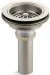 KOHLER K-8801-SN Duostrainer Sink Strainer/Tailp<wbr/>iece in Vibrant Polished Nickel