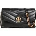 Tory Burch Kira Chevron Chain Wallet - Black