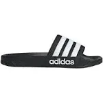 Adidas Adilette Shower Slides- Black/White 8