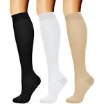 CHARMKING Compression Socks 3 Pairs 15-20 mmHg Is Best Athletic & Medical for Men & Women Running Flight Travel Nurses - Boost