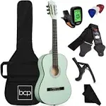 Best Choice Products 38in Beginner Acoustic Guitar Starter Kit w/ Gig Bag, Strap, Strings- Socal Green