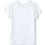 Lands' End School Uniform Girls Short Sleeve Essential Tee - Medium - White