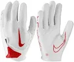 Nike Vapor Jet 7.0 Youth Football Gloves - White/Red / M