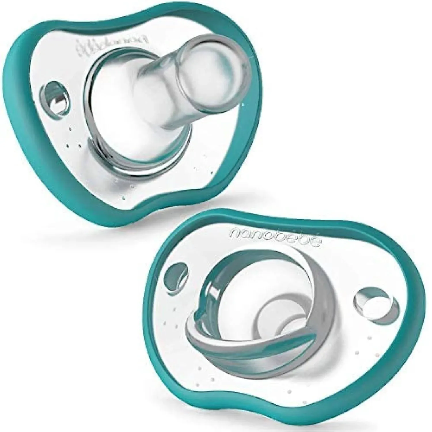 Nanobebe 2-Pack Flexy Pacifiers, Teal