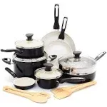 Rio Ceramic Nonstick 16-pc. Set In Black