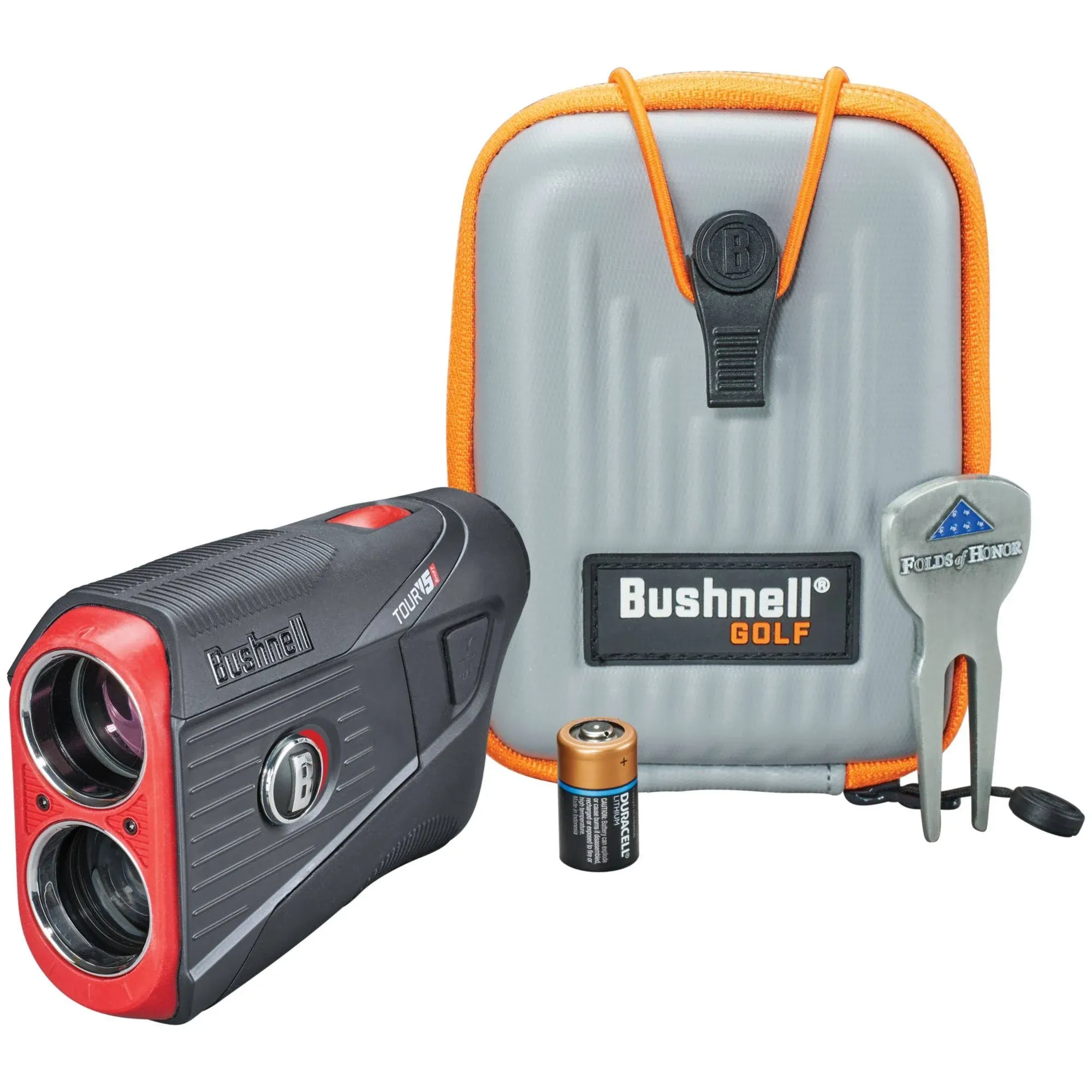 Bushnell Tour V5 Shift Rangefinder Patriot Pack, Slope Bite Mounting Visual Jolt