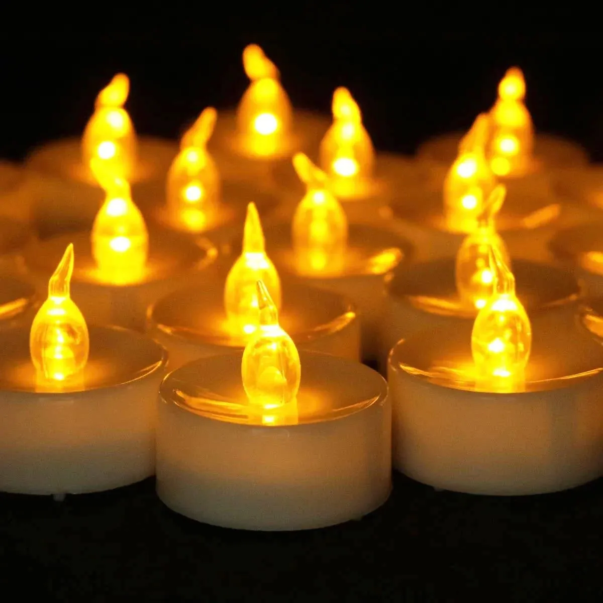 Flameless Led Tea Lights Candles 100pack Battery Tea Lights Realistic And Flick