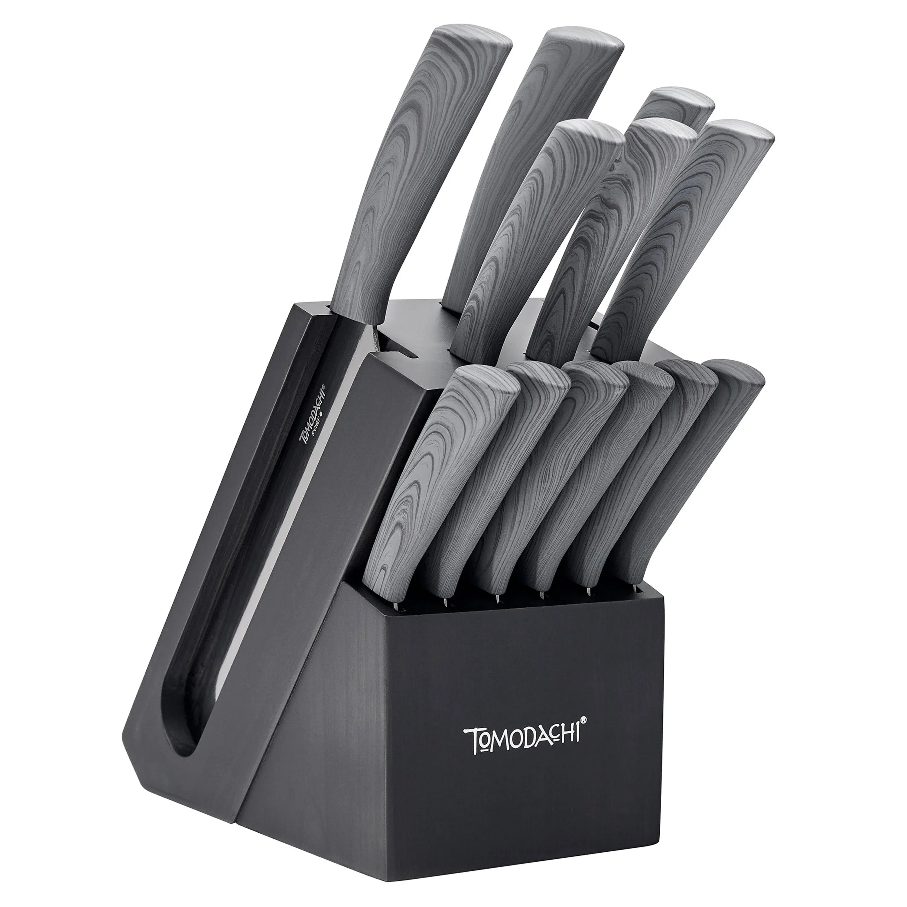 Hampton Forge Tomodachi HMC01B612L Raintree Ash, 13 Piece Knife Block Set