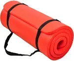 BalanceFrom Fitness GoCloud 1" Extra Thick Exercise Mat w/Carrying Strap