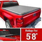 MaxMate Soft Roll-up Truck Bed Tonneau Cover Compatible with 2014-2018 Chevy Silverado GMC Sierra 1500; 2019 LD/Limited | 5'9" (69") Bed | TCC169006