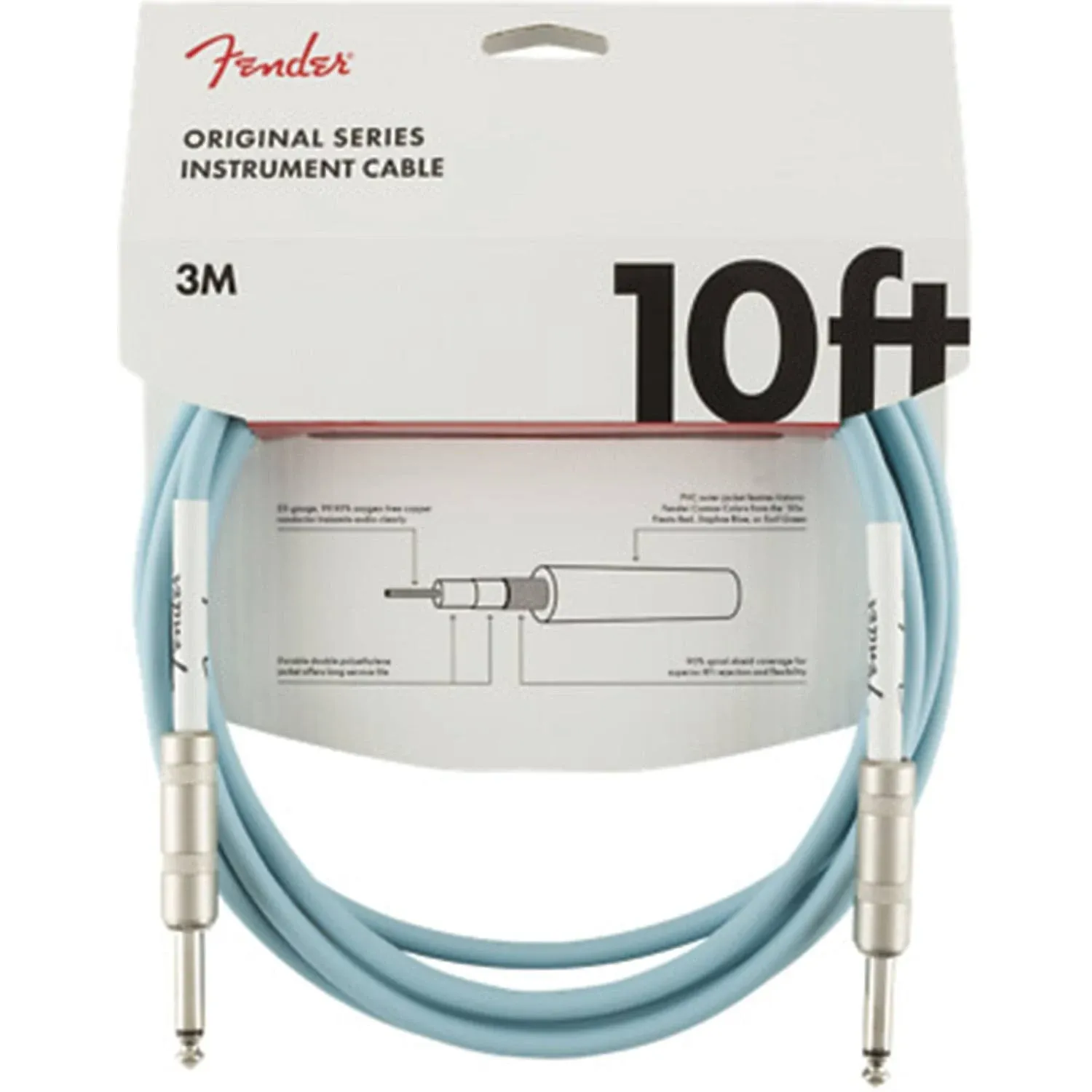 Fender 10ft Original Series Daphne Blue Instrument Cable